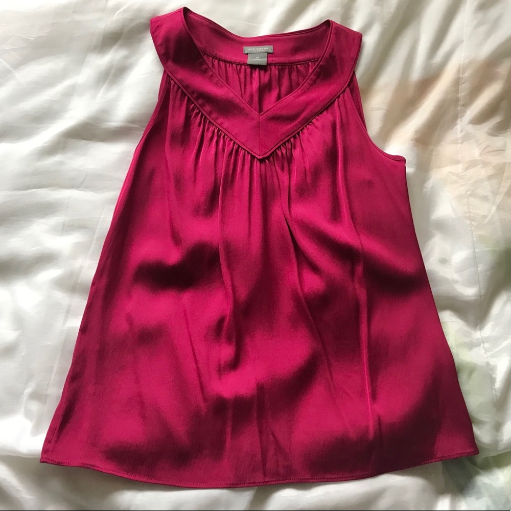 NWOT - Ann Taylor - PETITES - Silk Blouse - Sz 2P